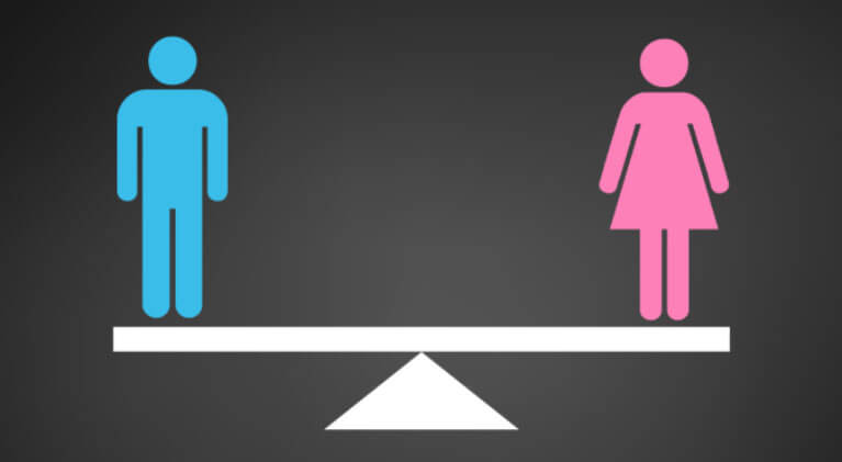 Scale of two genders shows who pays on the first date 