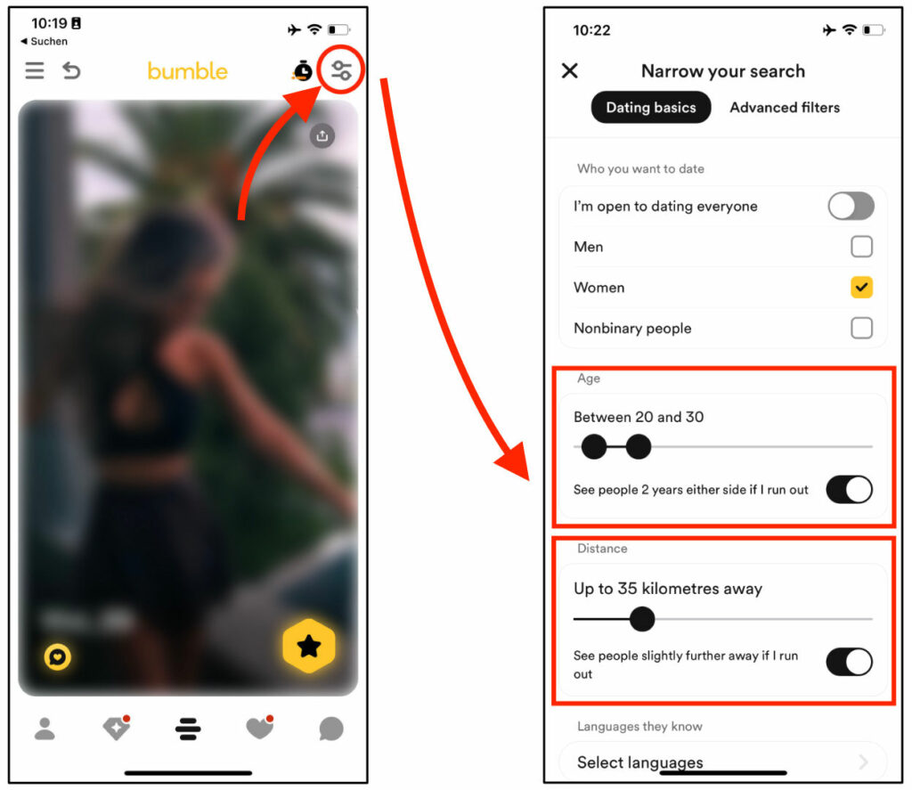 No matches on Bumble – 9. Adjust your filters to get more matches 