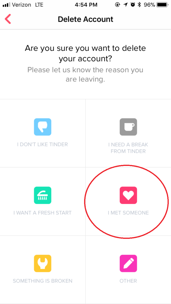 How to delete the Tinder Algorithm