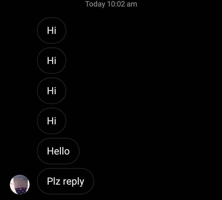 A man texting a lot of hi messages
