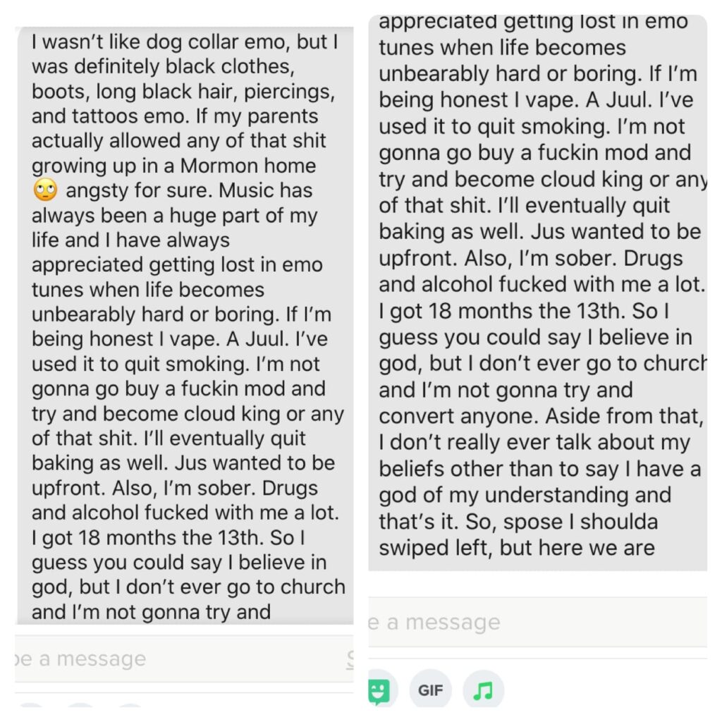 Long text message